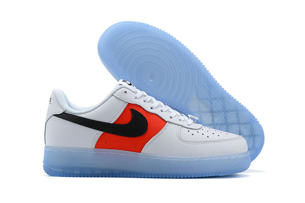 Women's Air Force 1 Low Top White/Orange Shoes 073 Women's Air Force 1 Low Top White/Orange Shoes 073